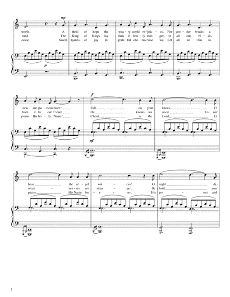 O Holy Night Original Version Medium Voice Key C Page 2