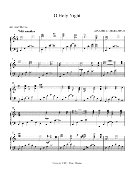 O Holy Night Piano Solo From My Book Holiday Favorites For Piano Page 2