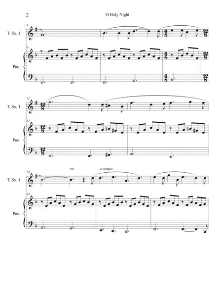 O Holy Night Tenor Sax Solo With Piano Accompaniment Page 2