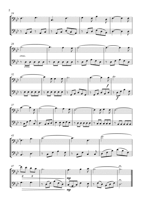 O Holy Night Trombone Duet Also Euphonium Page 2