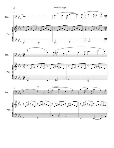 O Holy Night Trombone Solo With Piano Accompaniment Page 2