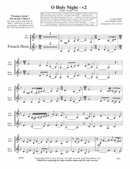 O Holy Night V2 Arrangements Level 3 5 For Horn Written Acc Page 2