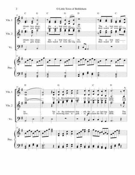 O Little Town Of Bethlehem Strings And Piano Page 2