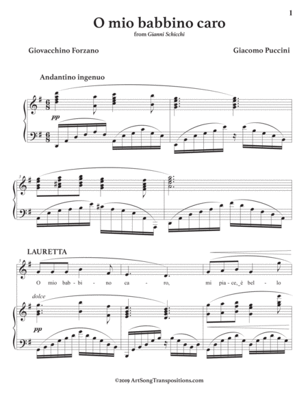 O Mio Babbino Caro G Major Page 2