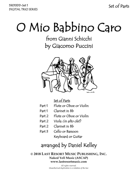 O Mio Babbino From Gianni Schicchi For Two Flutes Piano Or Two Violins Piano Page 2