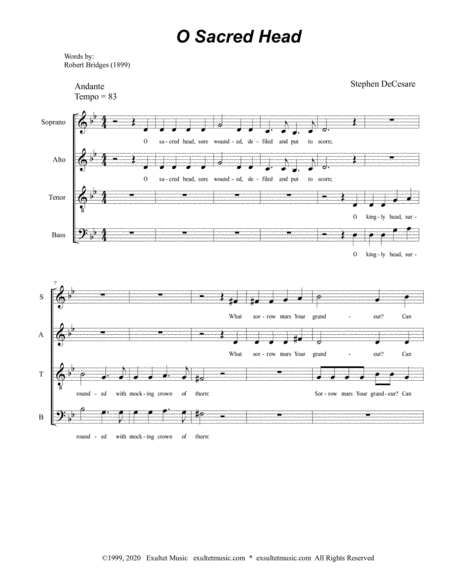 O Sacred Head For Satb Page 2