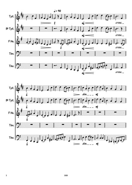 O Sacred Head Now Wounded Brass Quintet Page 2