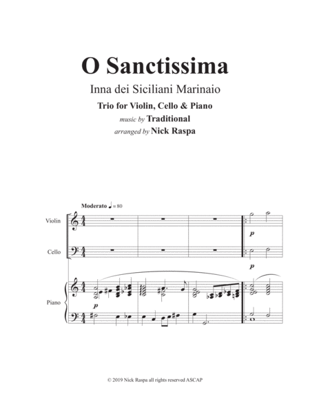 O Sanctissima Piano Trio Intermediate Page 2