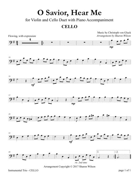 O Savior Hear Me For Violin And Cello Duet With Piano Accompaniment Page 2