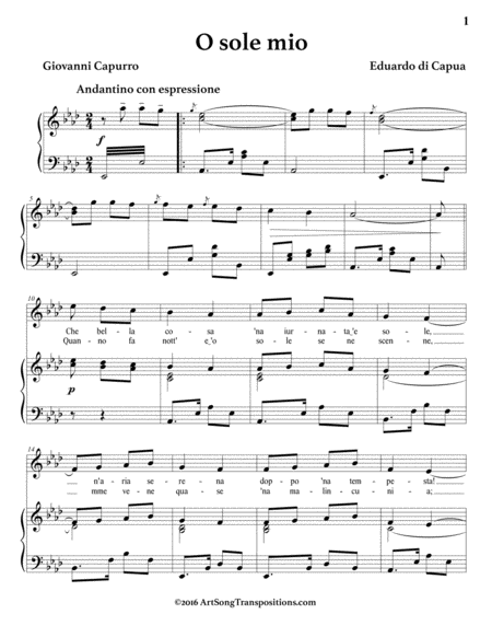 O Sole Mio A Flat Major Page 2