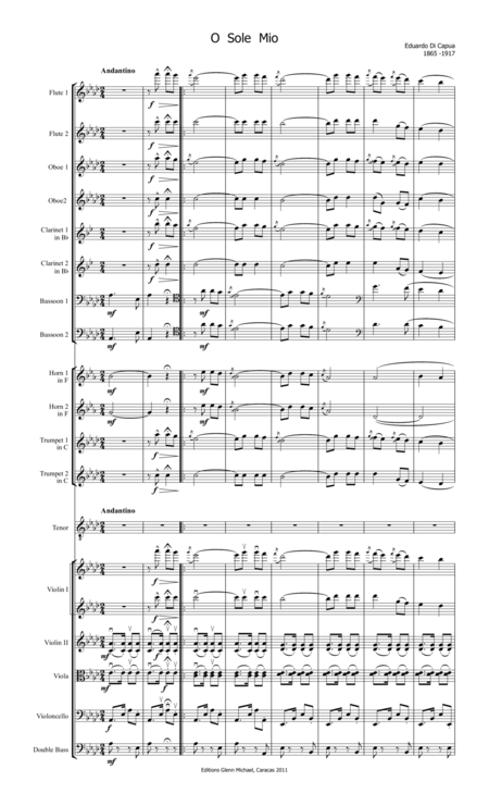 O Sole Mio For Tenor Orchestra In Lab Page 2