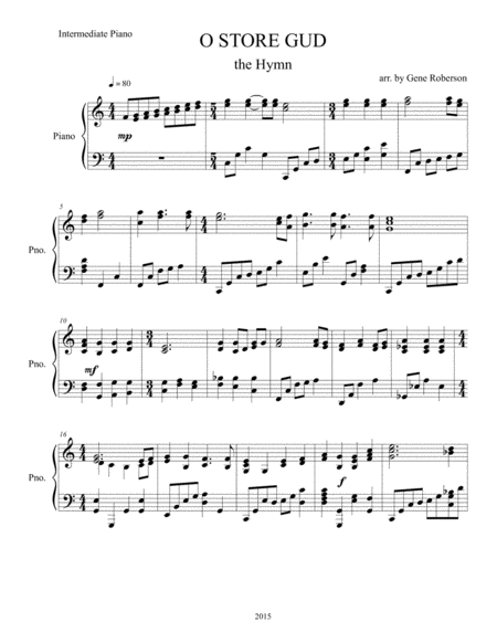 O Store Gud Hymn Page 2