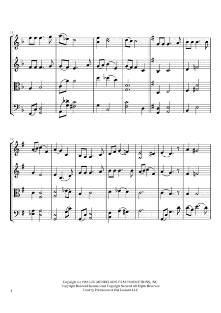 O Tannenbaum From A Charlie Brown Christmas For String Quartet Page 2