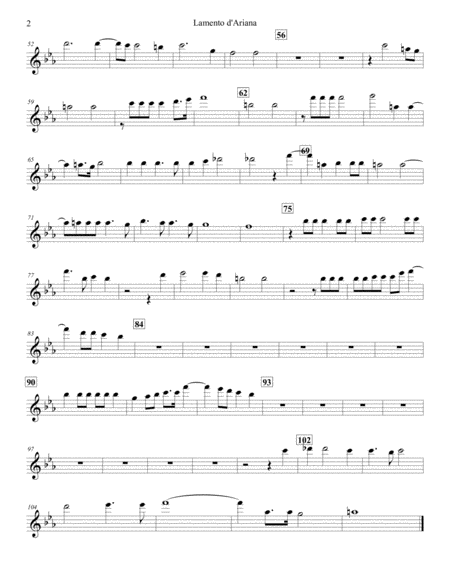 O Teseo From Lamento D Ariana Claudio Monteverdi Page 2