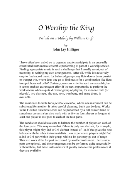 O Worship The King Prelude On A Melody By William Croft Page 2