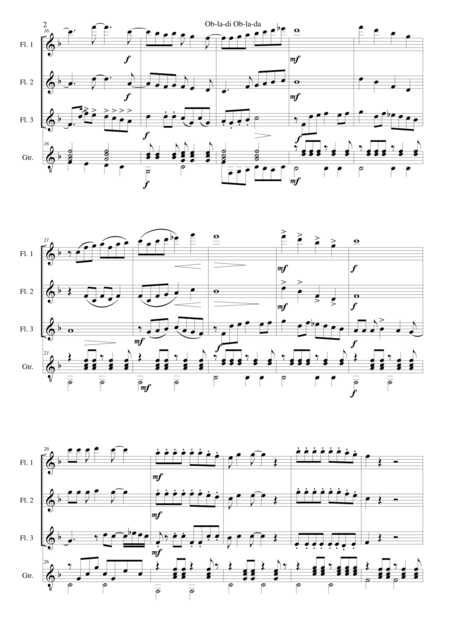 Ob La Di Ob La Da For Flute Trio And Guitar Page 2