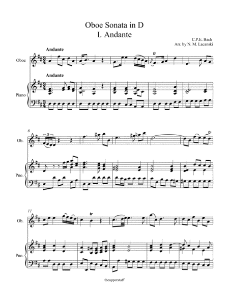 Oboe Sonata In D I Andante Page 2