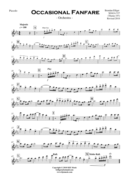 Occasional Fanfare Orchestra Score And Parts Pdf Page 2