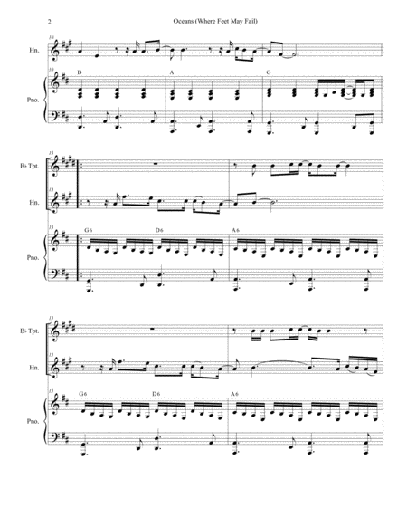 Oceans Where Feet May Fail Duet For Bb Trumpet And French Horn Page 2