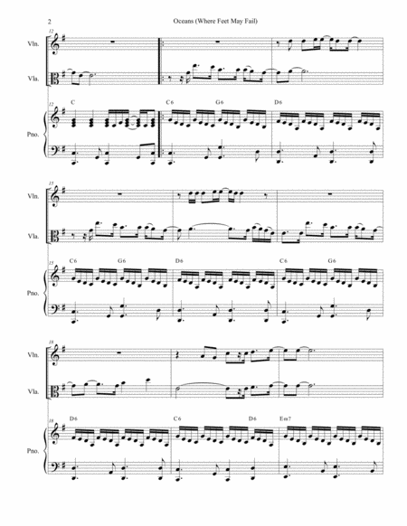 Oceans Where Feet May Fail Duet For Violin And Viola Page 2