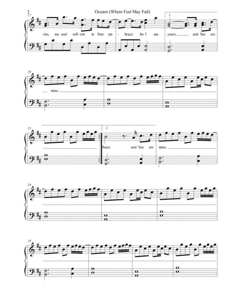 Oceans Where Feet May Fail Hillsong Worship Sheet Music Intermediate Page 2