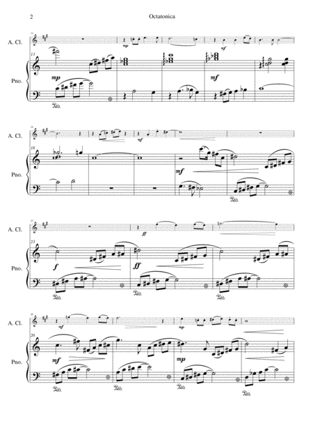 Octatonica For Alto Clarinet And Piano Page 2