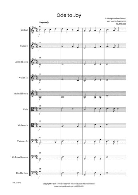 Ode To Joy Flexible String Quartet Ensemble Page 2