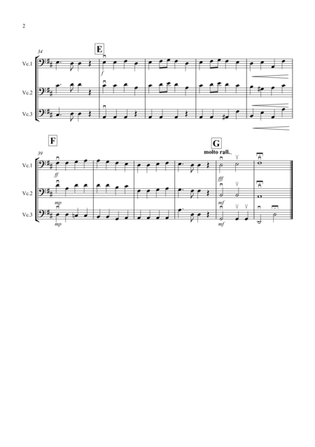 Ode To Joy For Cello Trio Page 2