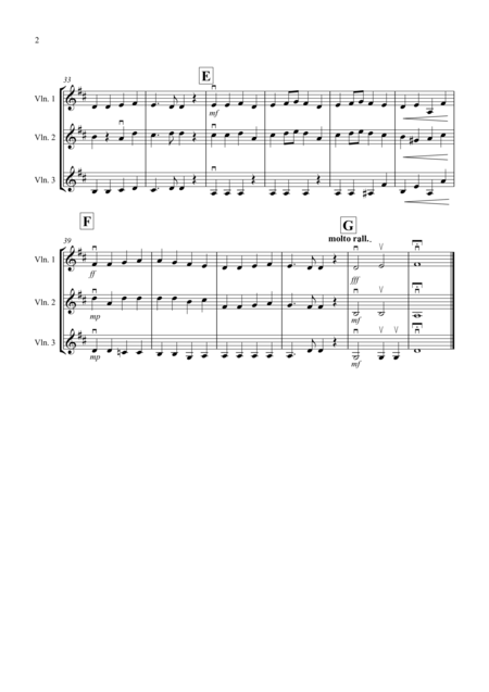 Ode To Joy For Violin Trio Page 2