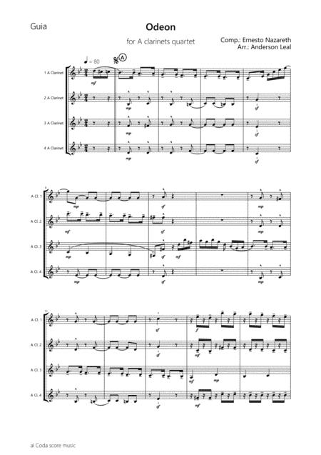 Odeon By Ernesto Nazareth For Clarinets In A Quartet Page 2