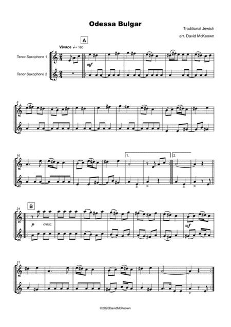 Odessa Bulgar For Tenor Saxophone Duet Page 2