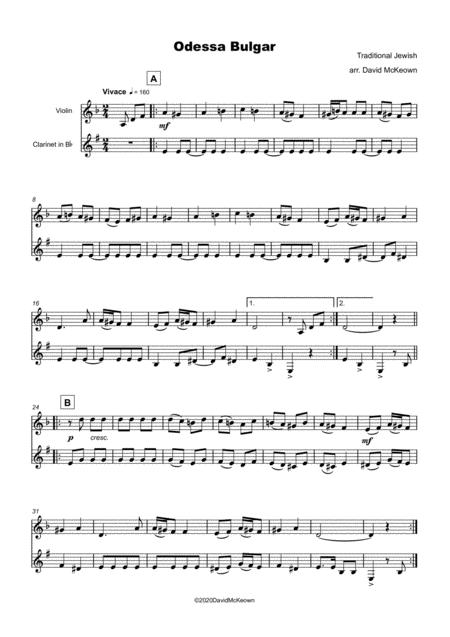 Odessa Bulgar For Violin And Clarinet Duet Page 2