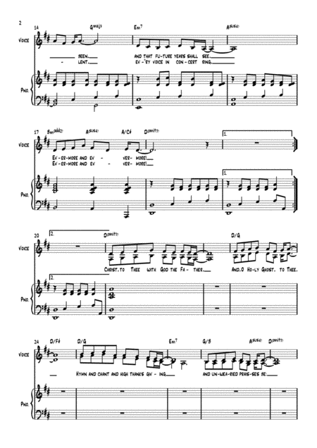 Of The Fathers Love Begotten Piano Vocal Page 2