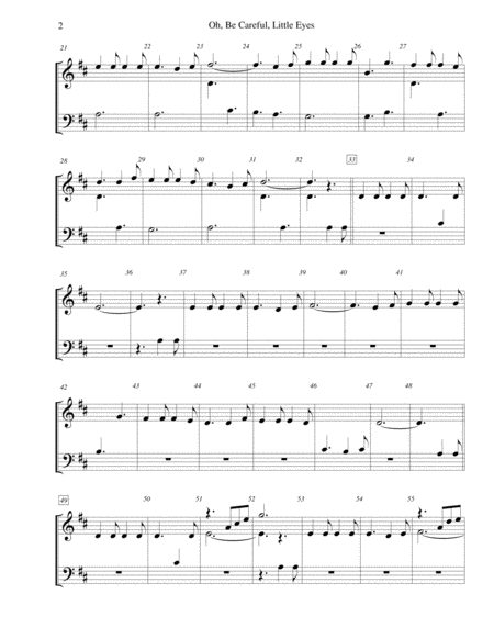 Oh Be Careful Little Eyes For 2 Octave Handbell Choir Page 2