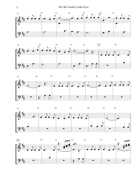 Oh Be Careful Little Eyes For 3 Octave Handbell Choir Page 2