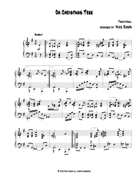 Oh Christmas Tree Jazz Piano Page 2