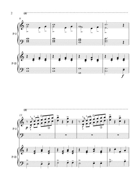 Oh Come Little Children Piano Duet Page 2