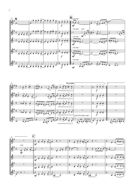 Oh Happy Day Christmas Song Gospel Clarinet Quartet Page 2