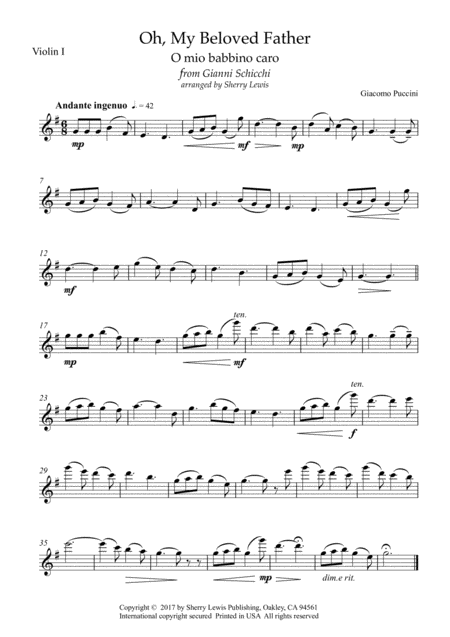 Oh My Beloved Father String Quartet For String Quartet Page 2