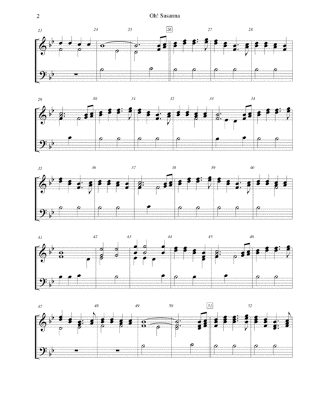 Oh Susanna For 2 Octave Handbell Choir Page 2