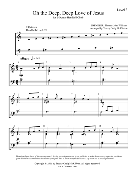 Oh The Deep Deep Love Of Jesus 2 Octave Handbells Page 2