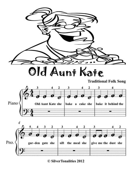 Old Aunt Kate Beginner Piano Sheet Music Page 2