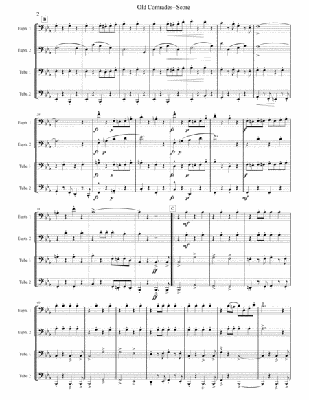 Old Comrades March Tuba Euphonium Quartet Page 2