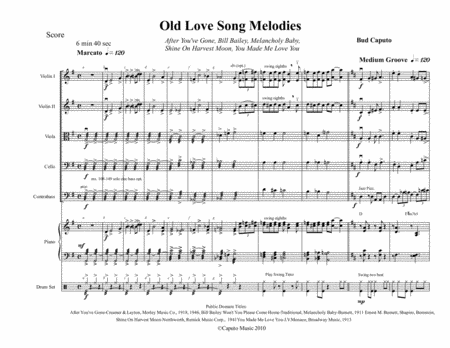 Old Love Song Melodies For Jazz String Ensemble Page 2