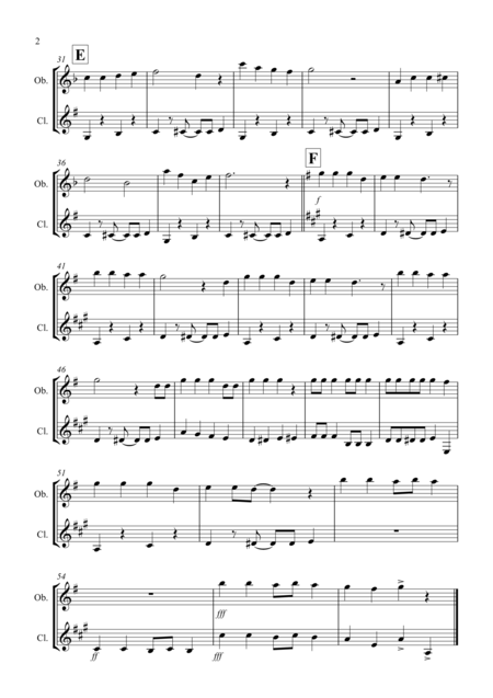 Old Macdonald For Oboe And Clarinet Duet Page 2