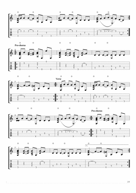 Old Town Road Fingerstyle Guitar Page 2