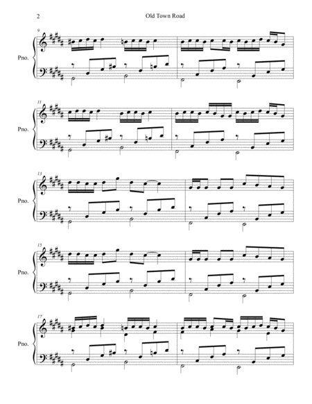 Old Town Road Remix Piano Solo Page 2