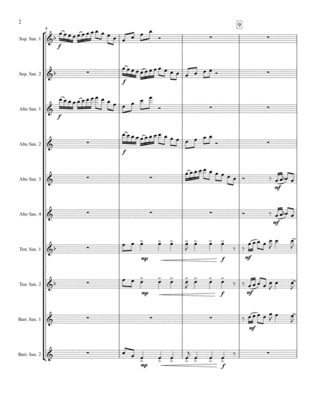 Olympic Prelude For Saxophone Octet Page 2