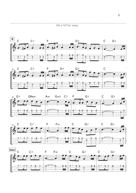 On A Hill Far Away Hymn Ukulele Ensemble Page 2