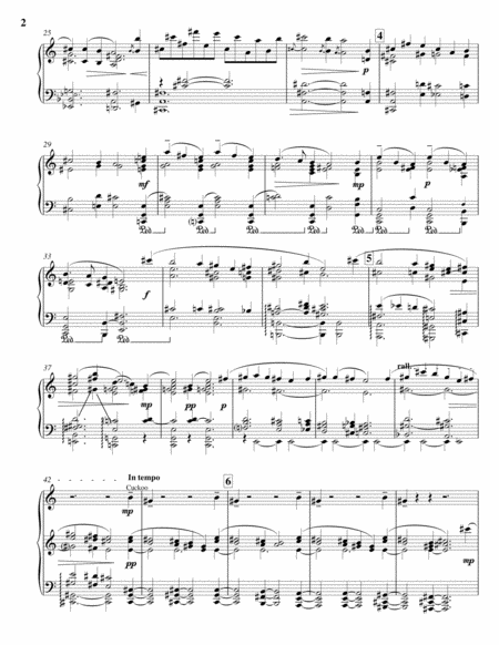 On Hearing The First Cuckoo In Spring Piano Page 2